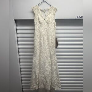 Elegant Strapless White Gown